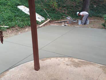 Concrete patio