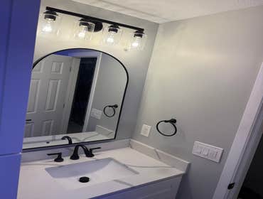 Bathroom Remodel A full bathroom gut and remodel involves completely removing the existing bathroom down to the structural framing and rebuilding the s