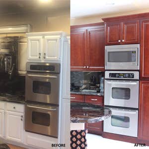 Double oven and microwave area