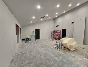 One Church Gahanna Demo floor and concrete windows, steel stud framing, insulation, level 5 drywall, paint