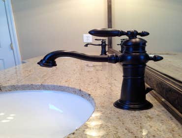 Project photos from AHR Design Solutions LLC Master Bathroom Remodel frameless shower door and custom tile design