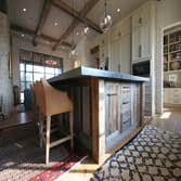 Rustic Chic Kitchen This transitional, yet rustic chic, kitchen was designed and built for this client using both new and old materials. The massive i