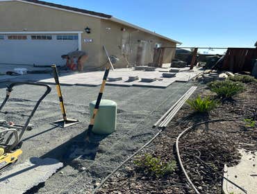 Hardscaping . pavers instalation, artificial turf