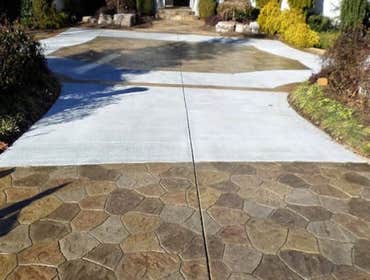 Photos by Stamped Concrete Denver LLC #1 Stamped concrete, often called textured or imprinted concrete, replicates the look of many different stones su