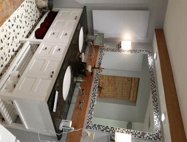 Custom bathroom Down to the studs demo. Remove sinks, toilet shower stall. Add Toto toilet, 60" vanity with granite top. Install 40" x 60" shower base