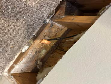 Water Mitigation This project was a roof leak the photos show initial inspection to post demo.