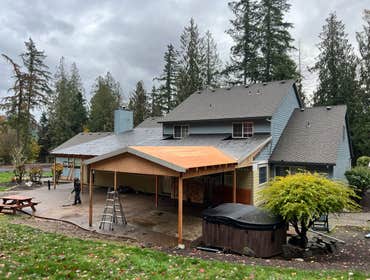 Kitchen and Patio Remodel Mulino Oregon In this project, we completely remodeled the kitchen, moved some walls, and opened the space. We also did the w