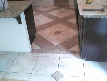 Kitchen floor in warm beach