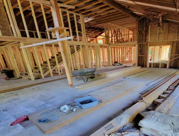 Residential remodel new wall construction