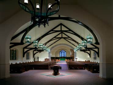Christ Church Restoration of the parish church of President Theodore Roosevelt. Stenciled ceiling, custom designed light fixtures and tile floor, handi