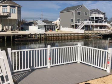 Custom Suspended Deck with PVC Railings