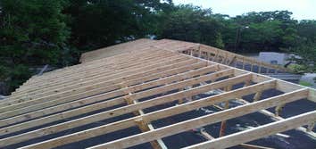 Commercial Roofing-Commercial Roof Modification from Flat Roof to Pitch Roof-Roof Framing-Commercial Remodel-Ultimate Constructo This apartment complex