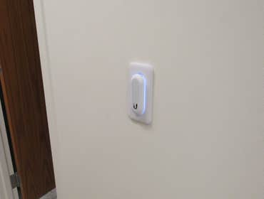 Access card reader, LED activated
