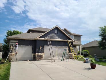 Photos by E3 Home Solutions #4 Replace damaged fiber cement and paint house