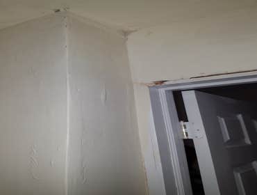 Small drywall and paint repairs Property manager had a large leak from a broken water heater on the second floor and a showing of the main floor prope