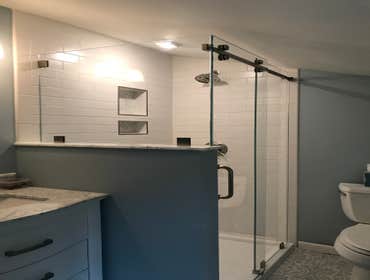 Photos by Bernar Glass Inc #2 All custom glass work shower doors custom bars and railings.