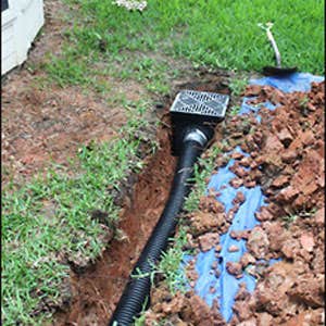 French drain installation