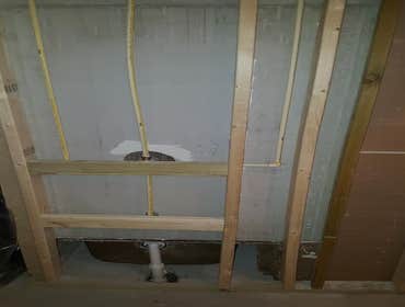 Mitchellville Basement Refinishing -Install Installation
-Hang Drywall
-Spackle and Paint Refinished Walls
-Install Doors
-Install Bathroom
-Inst