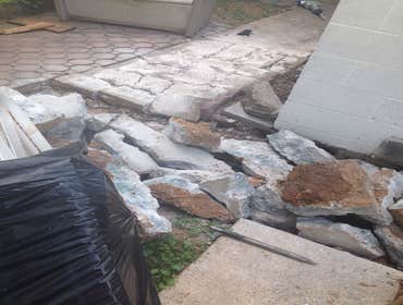 Side walk removal