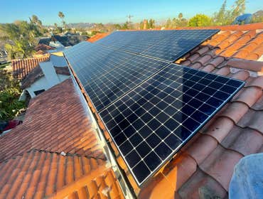 Solar project - Los Angeles Completed Solar project on a tile roof.