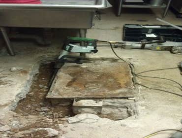Indoor Grease Trap Installation This project was for the removal and installation of an indoor, in floor grease trap. The old grease trap had become ve
