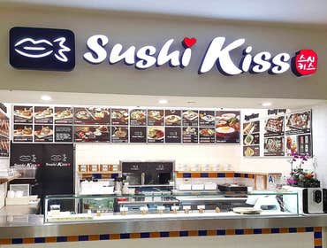 Sushi Restaurant Design & Build: Sushi Kiss(Food Court) , Los Angeles This food court restaurant project included interior upgrades, custom signage, an