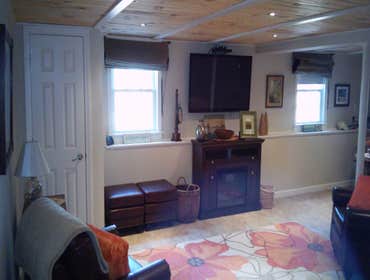 Basement Remodel South Dennis Basement remodel with living area, bedroom area and half bath
