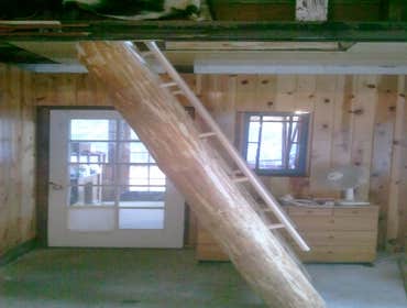 Cameron Cattanach Project this cabin had a pull down ladder that was in really bad shape
so i talked to the owner of the property and suggested that 