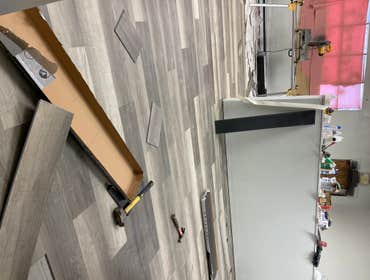 Photos by F Squared LLC #1 Renovated Beauty Salon
Demolition, framing, electrical, plumbing, drywall, paint, trim and flooring, also set up styling st