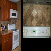 kitchen remodel new drywall,new electrical,plumbing,tile,cabinet,lighting,trim and paint