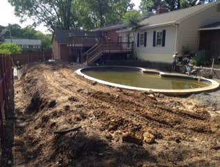 Outdoor pool installation