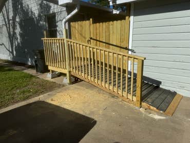 Photos by Centex Home Remodel #1 16x9 deck with 4’ wide ramps at front and rear