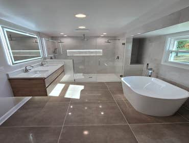 MASTER BATHROOM RENOVATION ( ARLINGTON HEIGHTS ) Completely all new layout.