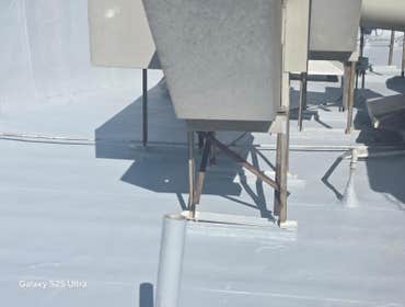 Commercial Silicone Coating System Completed restoration of the existing commercial roof by installing a premium silicone roof coating system. The proj