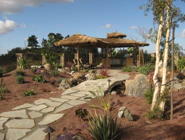 Flagstone walkway & Cabana