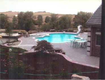 Project photos from Cochenour Concrete 30' X 50' MOUNTAIN POND - BRICK PAVER PATIO