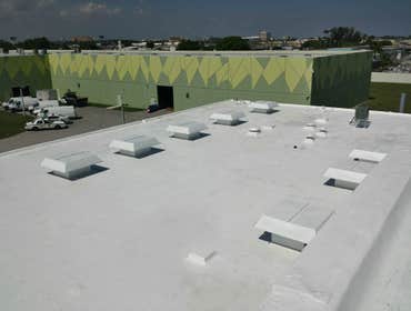 Gaco Western Coating 12,000 sqft warehouse in Hialeah completed using Gaco Western owner received not only our companies warranty but their roof is now
