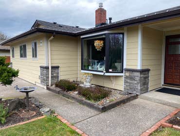 How the Boral stone looks with out siding as well