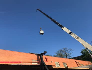 Photos by J and J Electrical Works Inc #1 Installing transformer for roof top unit.
