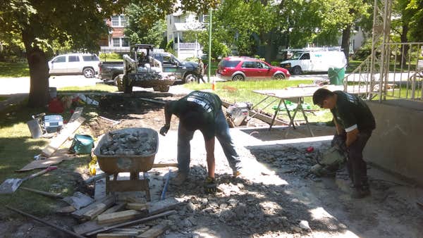 Demolition of Old Driveway