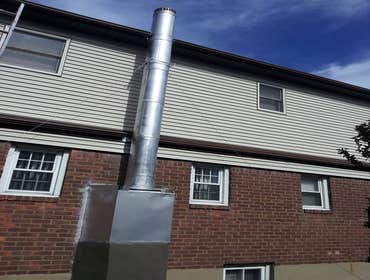 Tall Outer Chimney Install