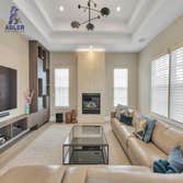 Family room fireplace and carpentry