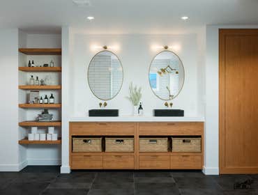 Oak vanity