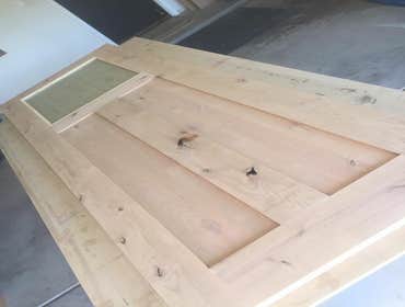 Our Work We take pride in our pieces, whether they are a barn door made of knotty alder wood, or a custom closet that will increase the value of your h