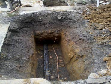 Installing new water & sewer lines