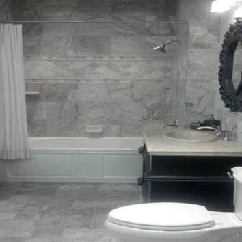 Project photos from A Plus Renovation We remodel; Bathrooms, Kitchens, Basements, Stop leaks, Install tile to floors and walls, Install custom granite 
