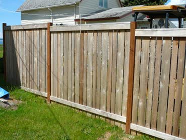Backyard fencing Installed backyard fencing and gate