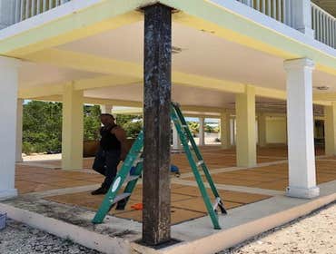 Photos by S&C Construction Co #2 32 Steel columns restoration and 3" concrete encapsulation against salt corrosion