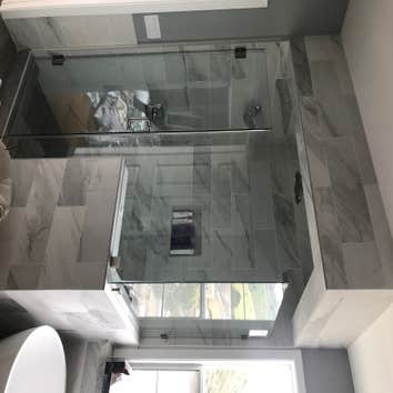 Photos by Rb Tile & Company Inc #1 Master bathroom Shower and Bathtub
