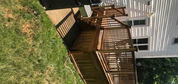 Deck painting before and after